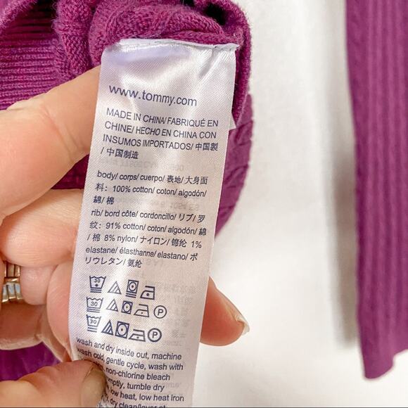 Tommy Hilfiger Cable Rib Scoop Neck Sweater Size XXS - Picture 5 of 10